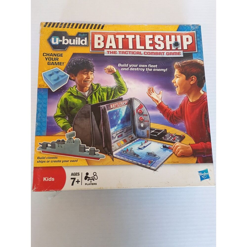 Hasbro U-Build Battleship Board Game Complete 2010 Tactical Combat Building Set